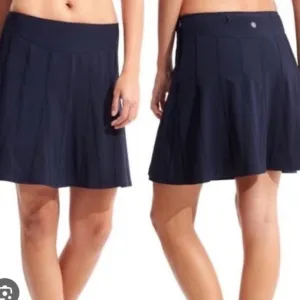 🦋 ATHLETA Wear About Skirt Skort Navy Blue Tennis Running Athletic Workout 2