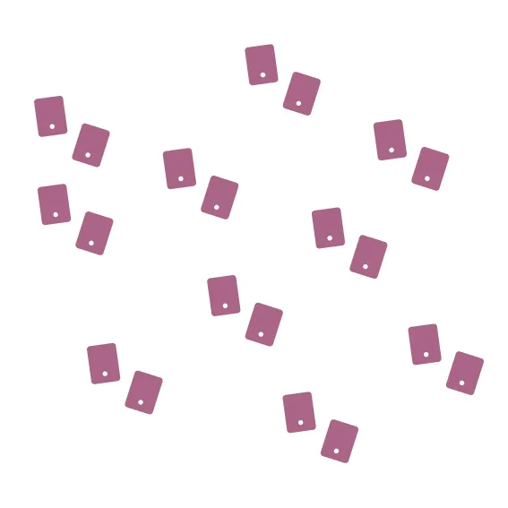 16mm Block Charms - 10 Pairs