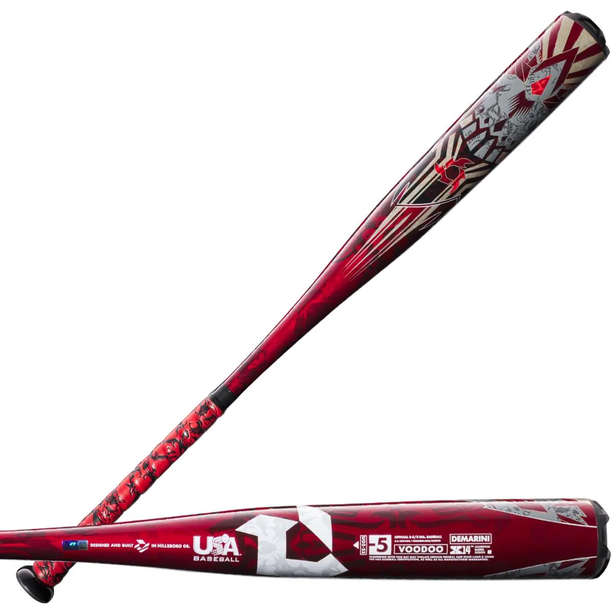 2023 DeMarini Voodoo One -5 (2 5/8") USA Baseball Bat: WBD2361010