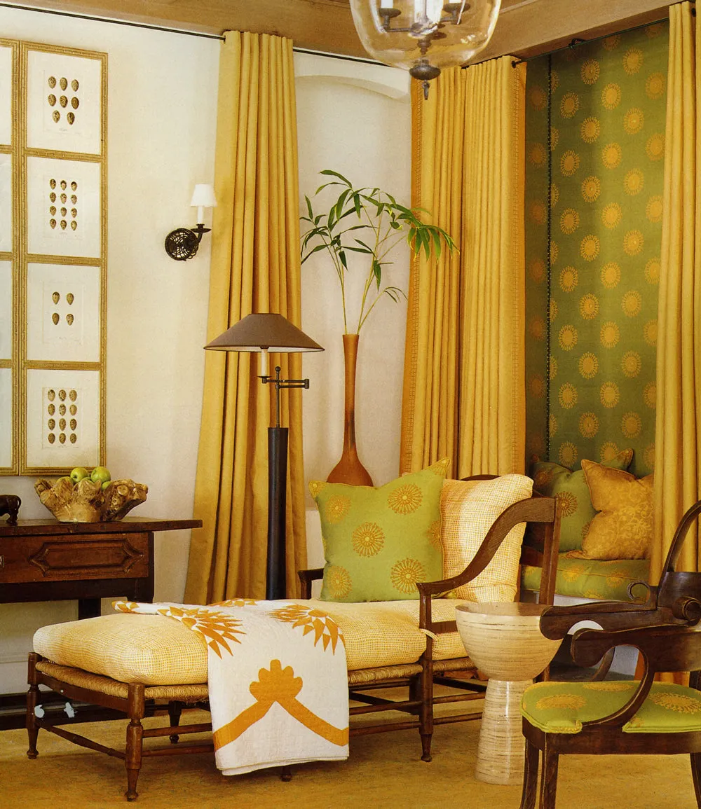 Alan Campbell Fabric: Criss Cross - Custom Greens Suncloth
