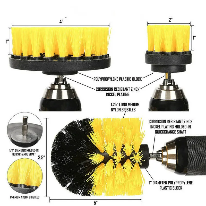 All Purpose Power Scrubber Cleaning Kit (3 Piece Set)