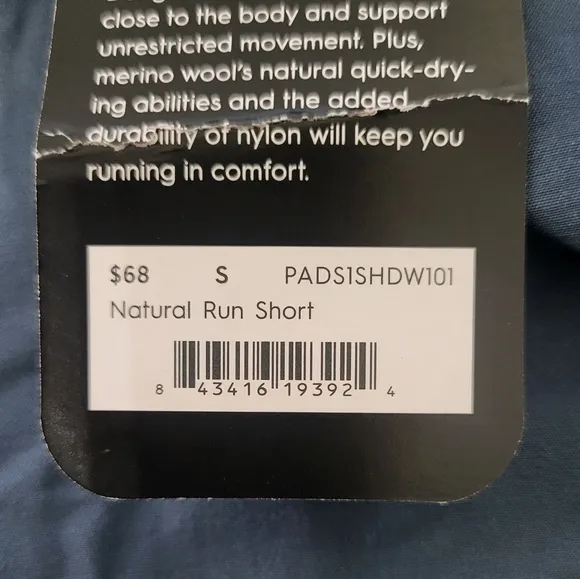 Allbirds Women's Natural Run Shorts in Shadow Blue Small