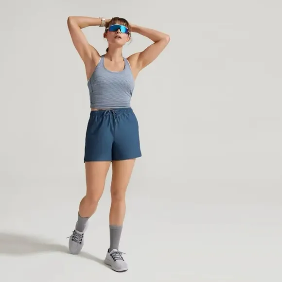 Allbirds Women's Natural Run Shorts in Shadow Blue Small