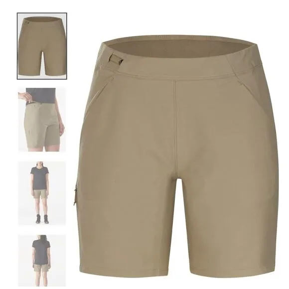 Arc'teryx Women's Konseal Shorts 7.5 in sz 4 khaki gorpcore hiking camping