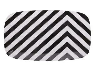 Black & White 13" Rectangular Platter