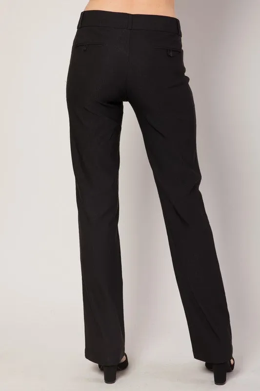 Black Boot Cut Stretch Dress Pants