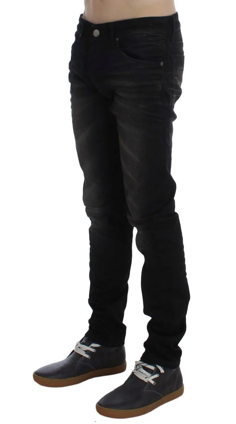 Black Cotton Stretch Slim Fit Jeans