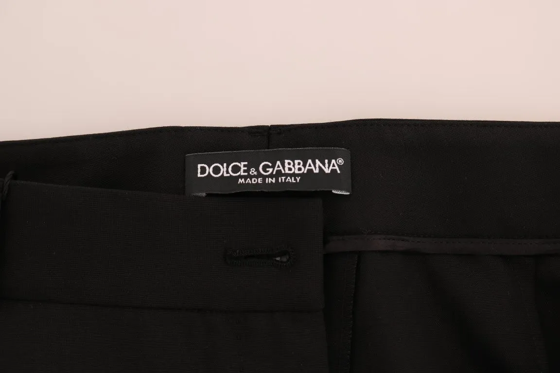 Black Wool Stretch Pants