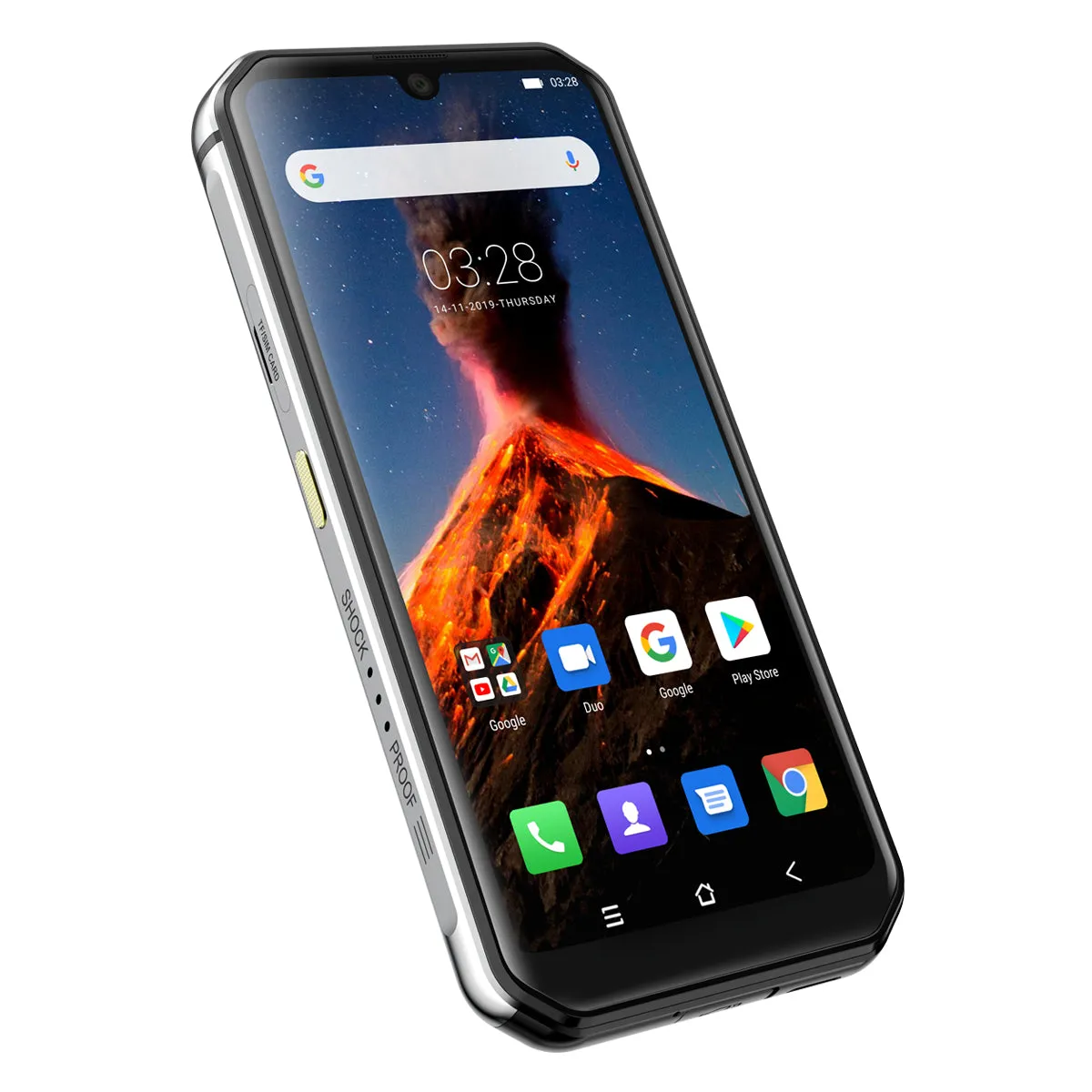 Blackview BV9900 Helio P90 Octa Core 8 256GB IP68 Rugged Mobile Phone Android 9.0 48MP Quad Rear Camera NFC Smartphone Global 4G Silver_European regulations