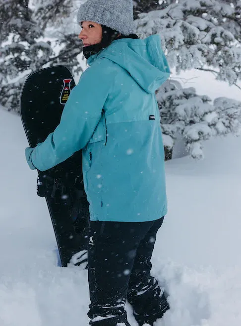 Burton Frostner Anorak Jacket Womens Rock Lichen / Stout White