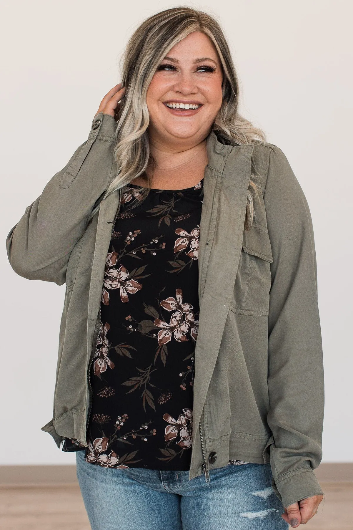 Change The World Lightweight Jacket- Olive