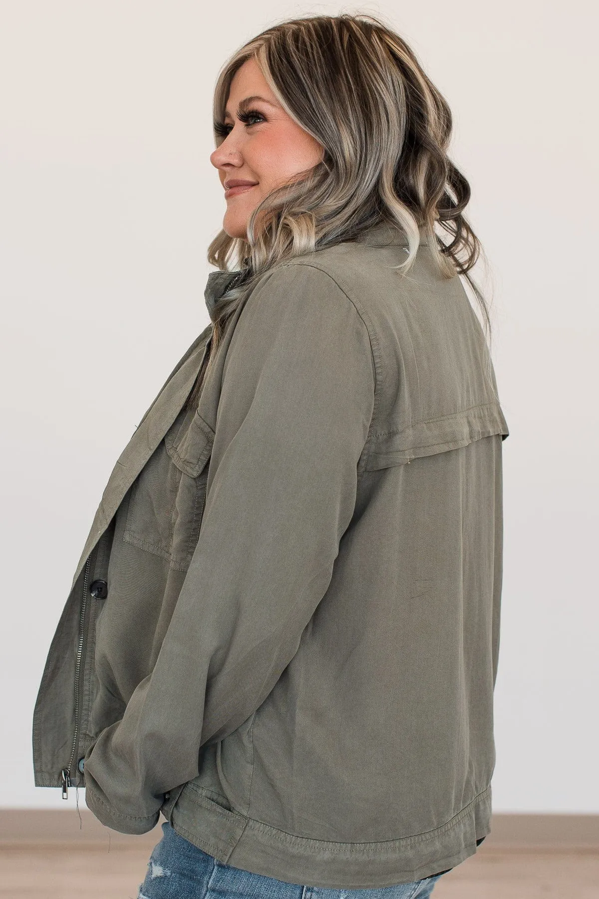 Change The World Lightweight Jacket- Olive