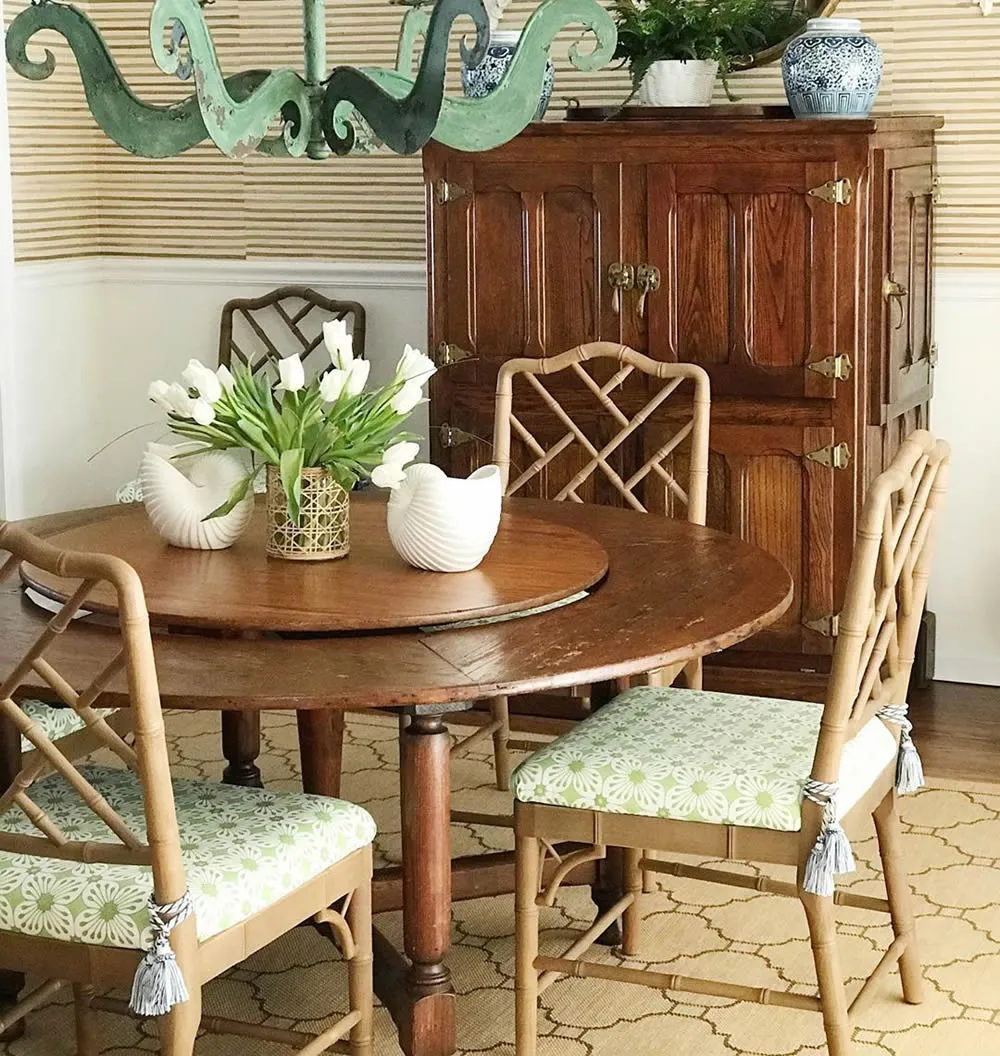 China Seas Fabric: Barbados Batik - Custom Olive / French Blue on Cream Suncloth (Outdoor Quality)