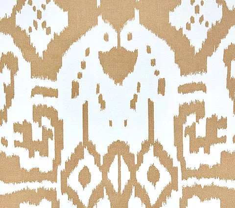 China Seas Fabric: Island Ikat - Custom Beige on White Suncloth (OUTDOOR)