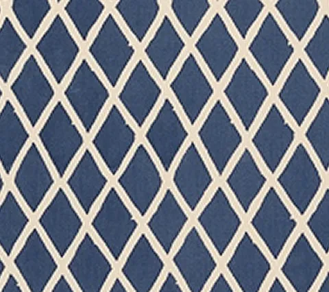 China Seas Fabric: Lyford Diamond Blotch - Custom Navy on Vellum Suncloth (Outdoor)