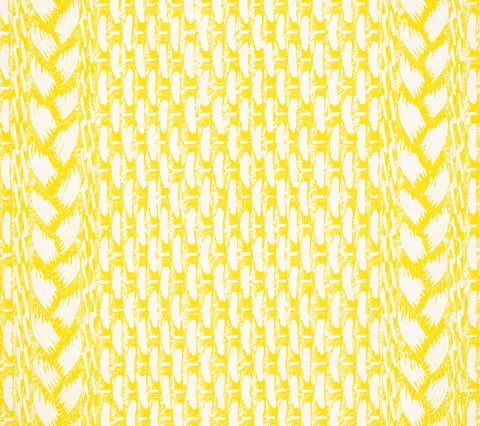 China Seas Fabric: Newport Rattan - Custom Yellow on White Suncloth