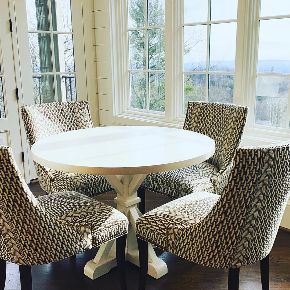 China Seas Fabric: Newport Rattan - Custom Yellow on White Suncloth
