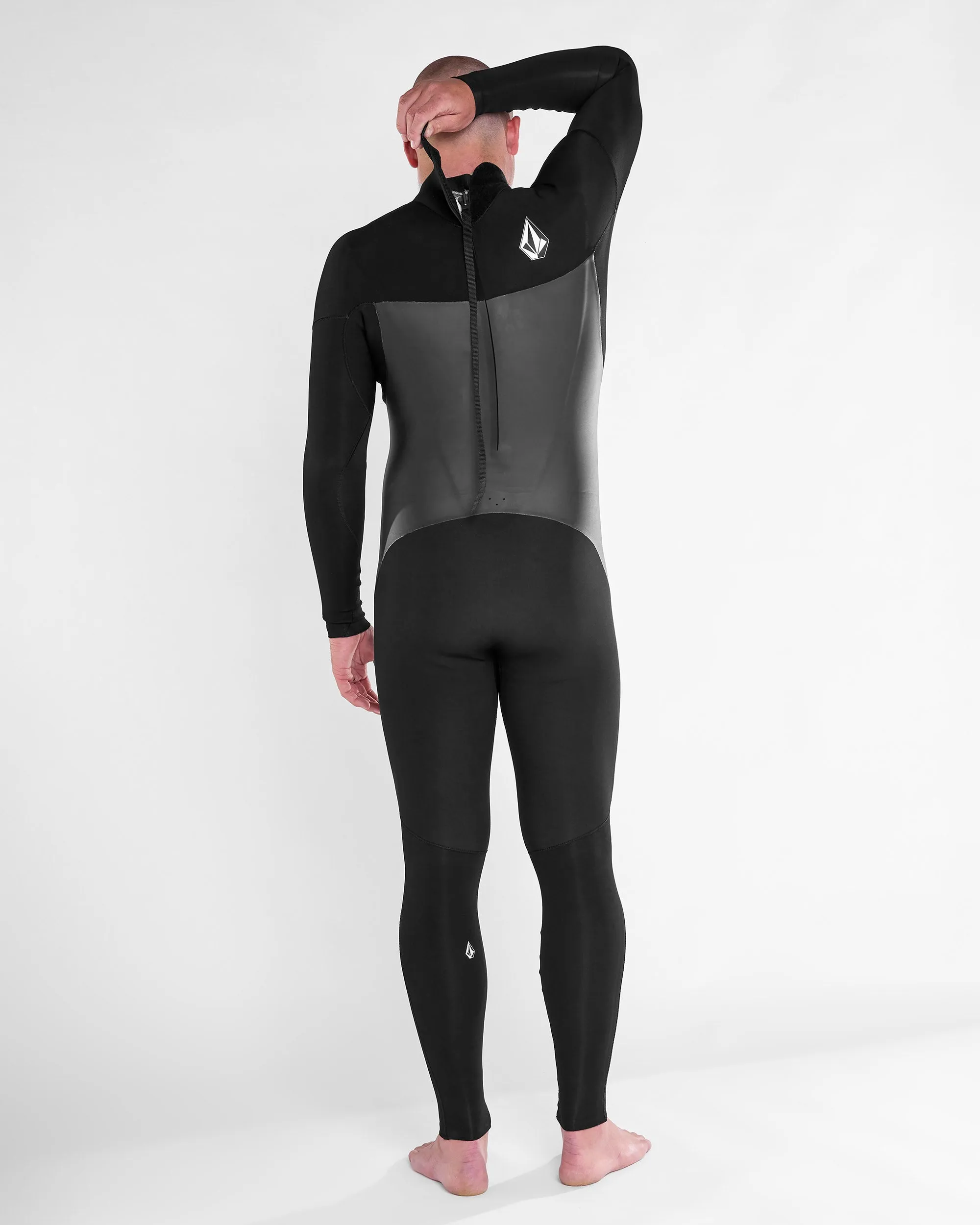 Combinaison de Surf Modulator 4/3 mm Manches Longues Zippée au Dos - BLACK