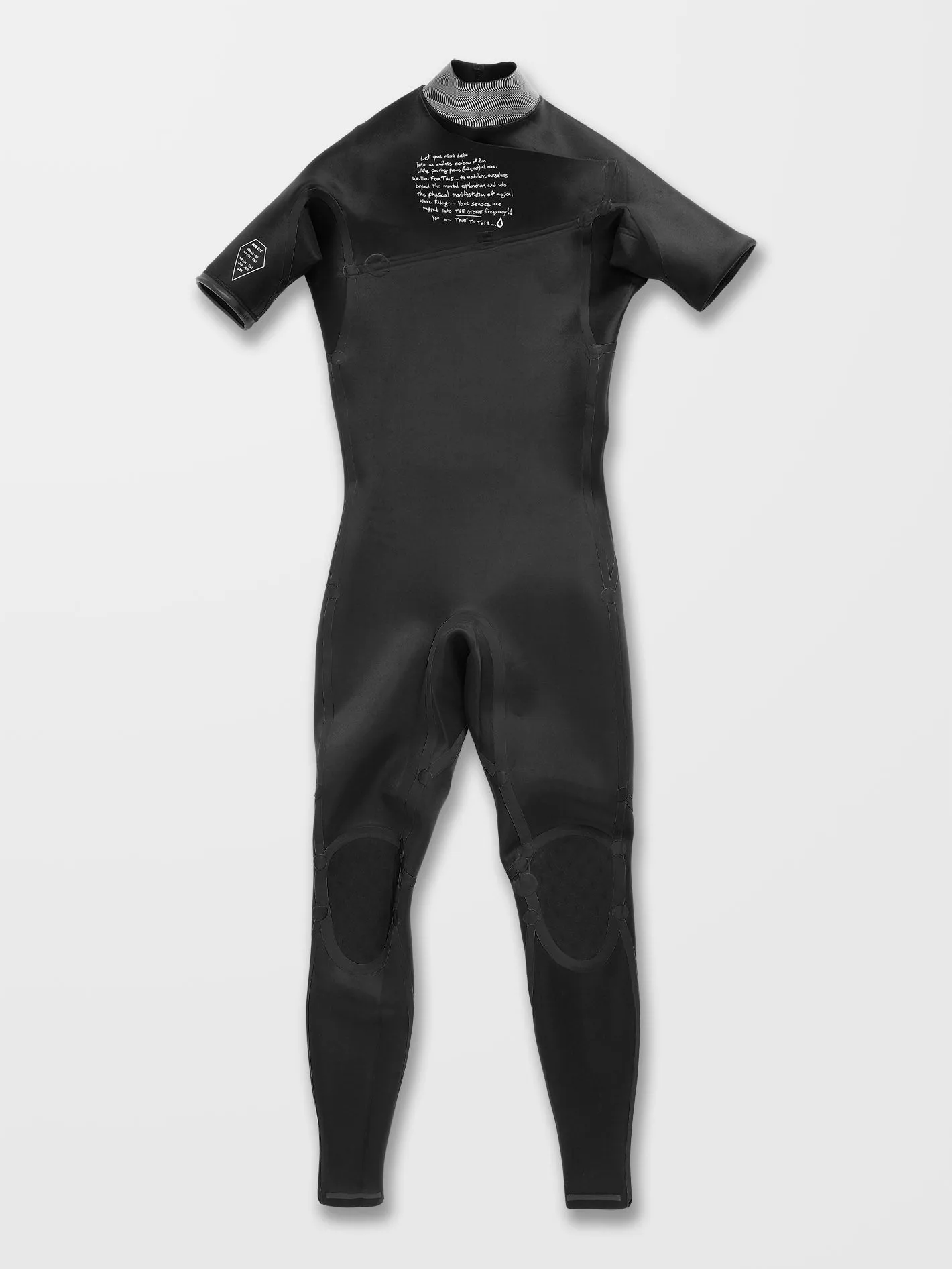 Combinaison de Surf Modulator Intégrale 2/2 mm à Manches Courtes - BLACK