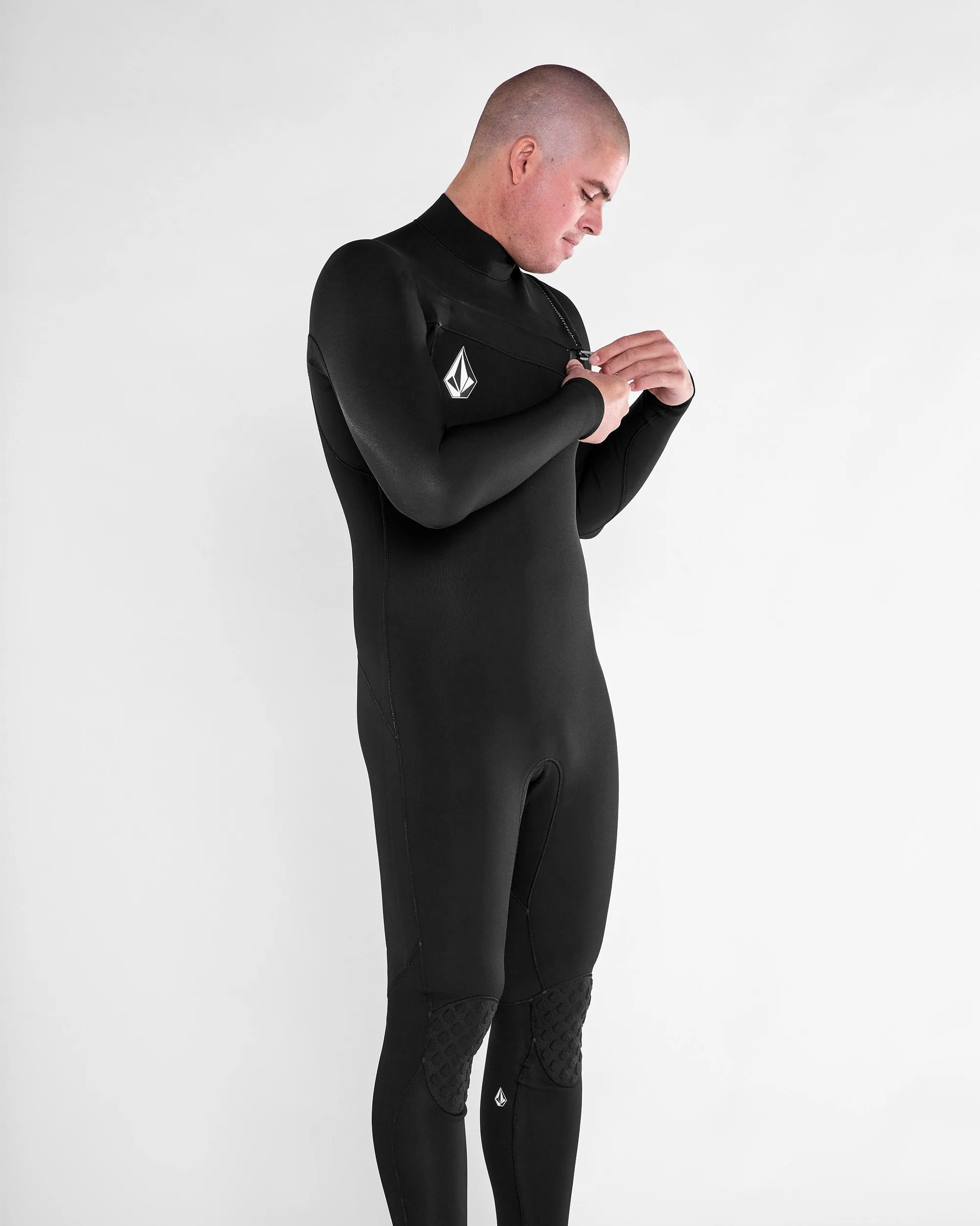 Combinaison de Surf Modulator Intégrale 4/3 mm Zippée Poitrine - BLACK