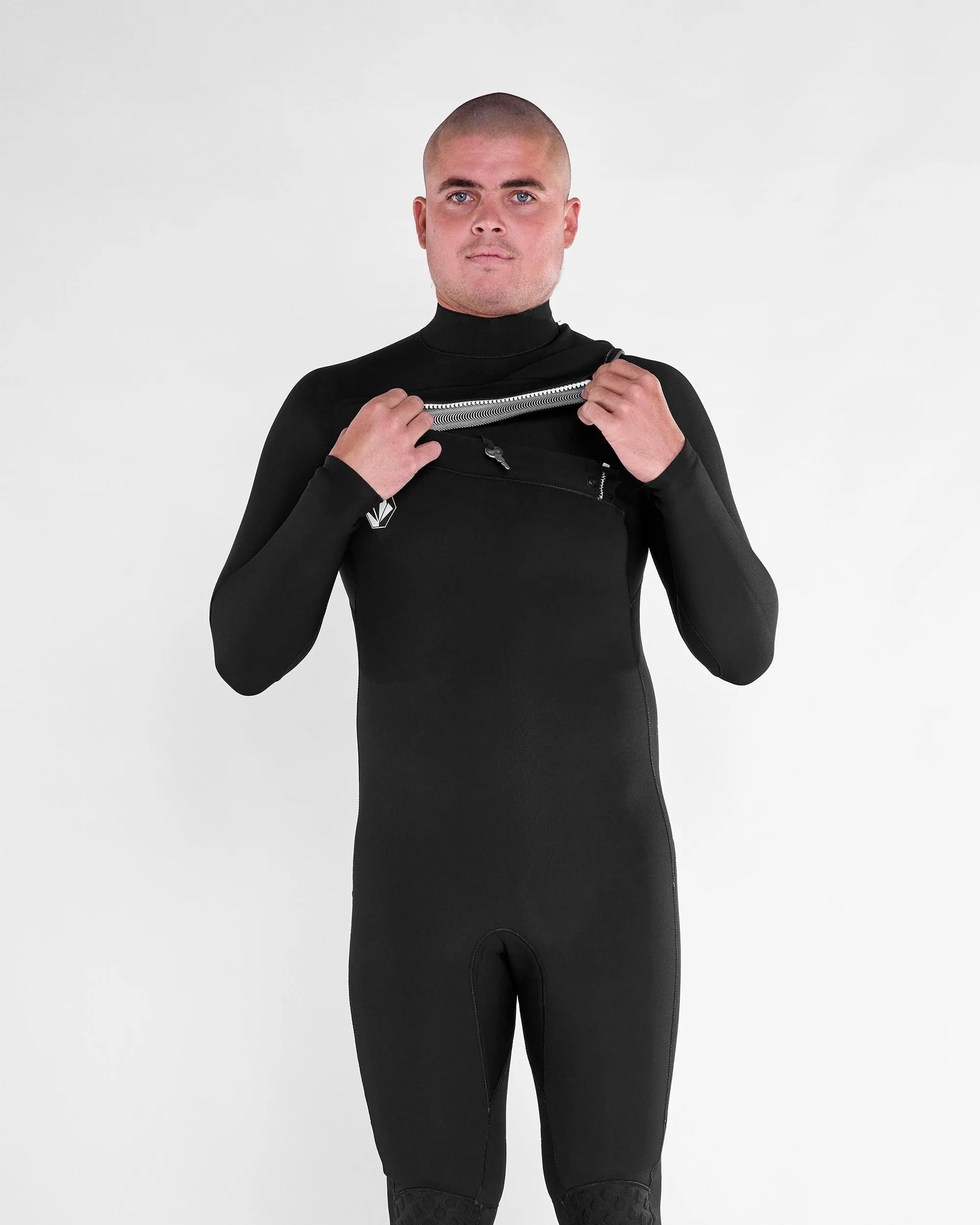 Combinaison de Surf Modulator Intégrale 4/3 mm Zippée Poitrine - BLACK
