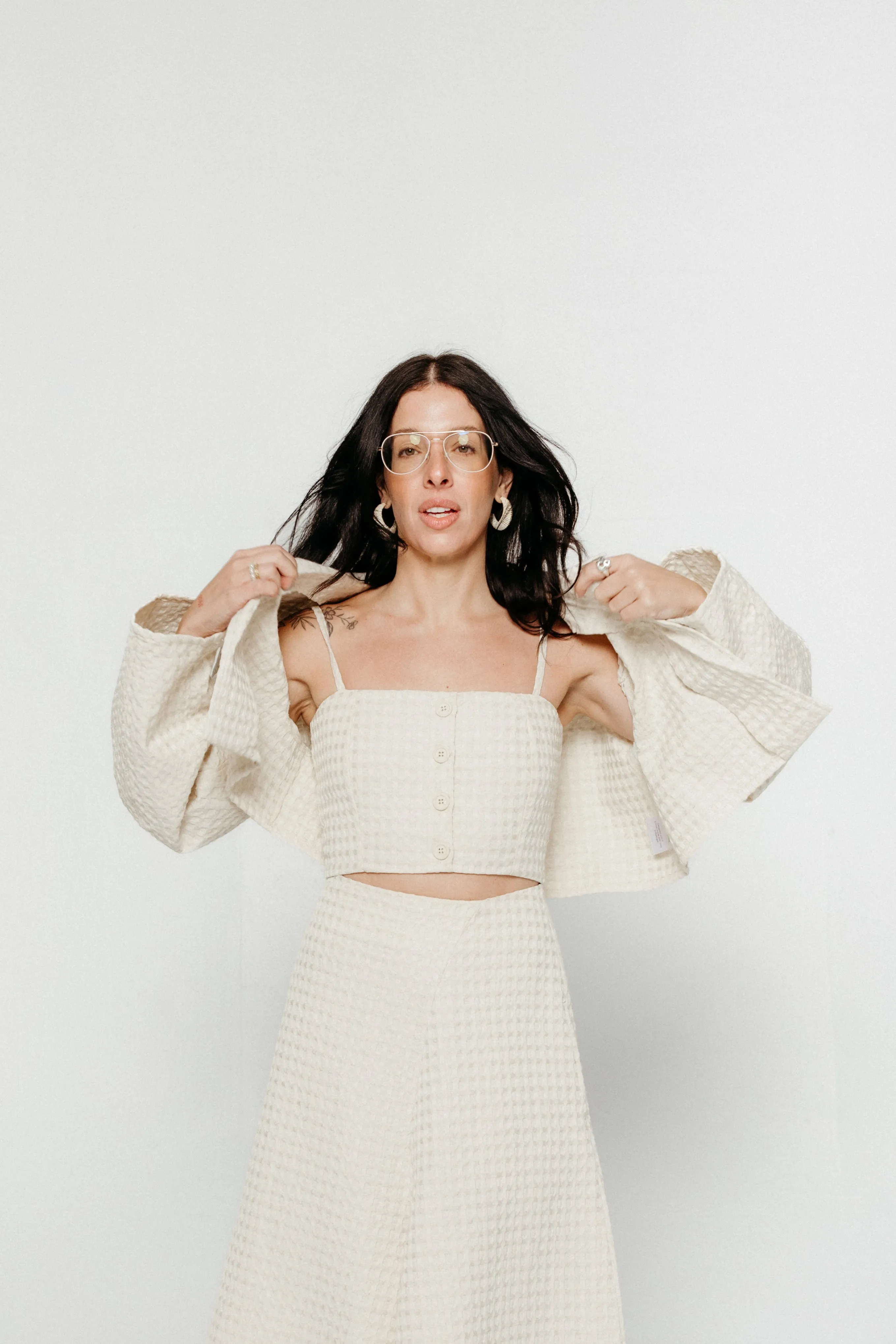 Crop Jacket Ecru