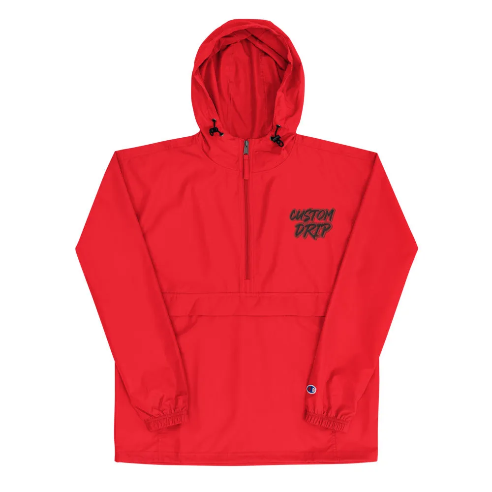 Custom Drip Embroidered Champion Packable Jacket