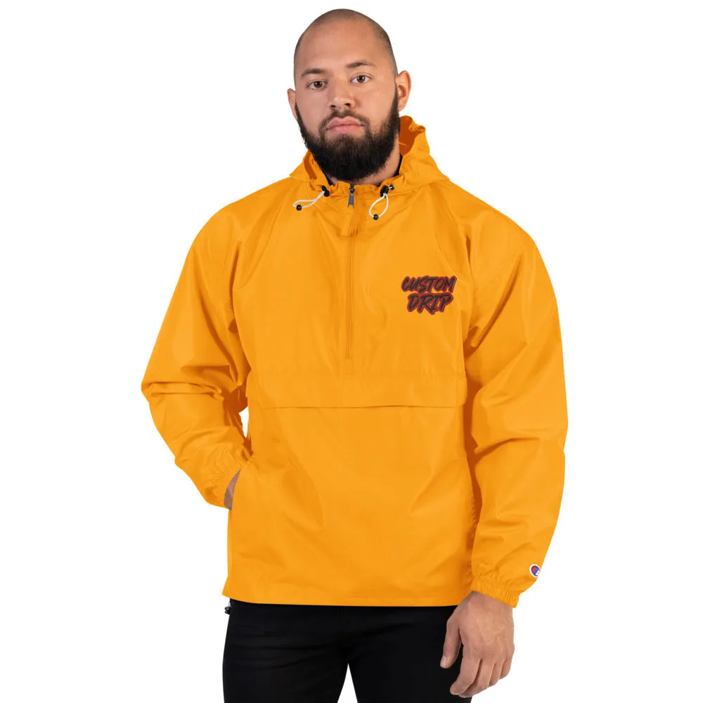 Custom Drip Embroidered Champion Packable Jacket