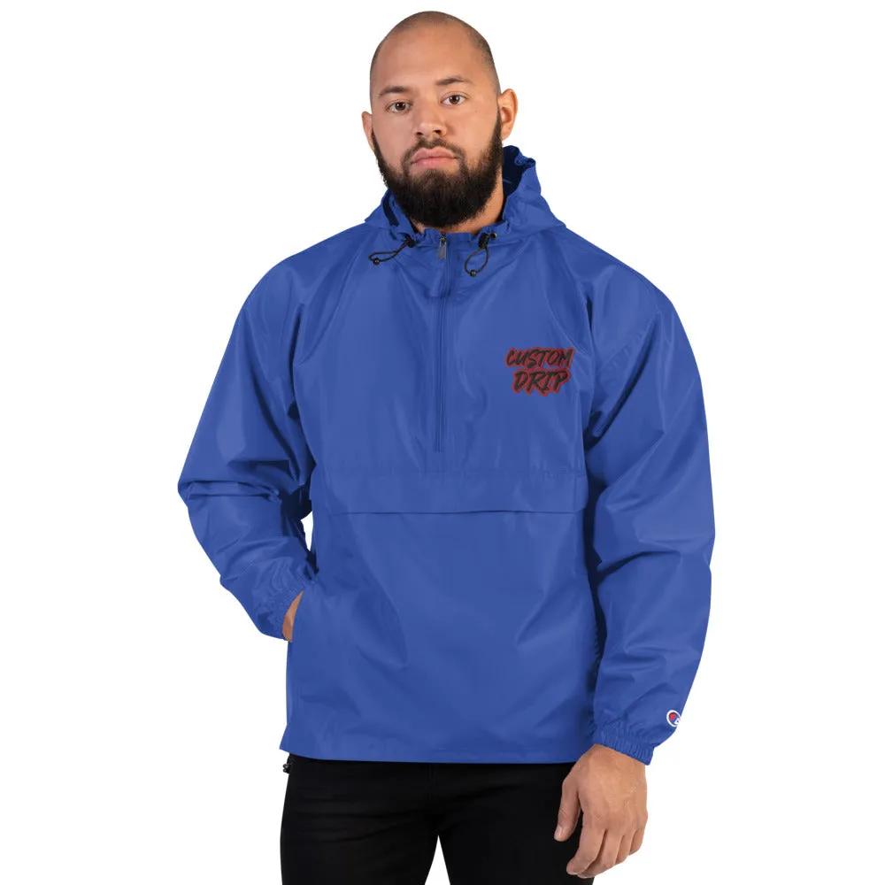 Custom Drip Embroidered Champion Packable Jacket
