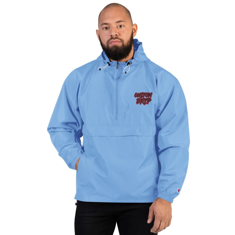 Custom Drip Embroidered Champion Packable Jacket