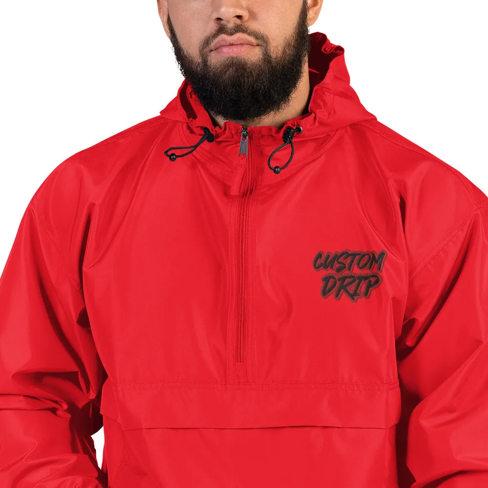 Custom Drip Embroidered Champion Packable Jacket