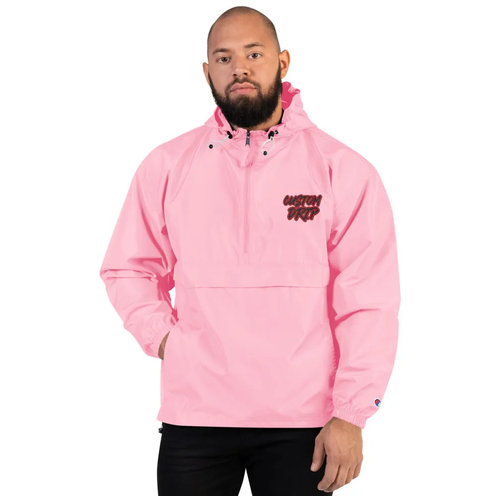 Custom Drip Embroidered Champion Packable Jacket