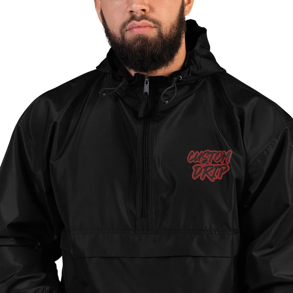 Custom Drip Embroidered Champion Packable Jacket