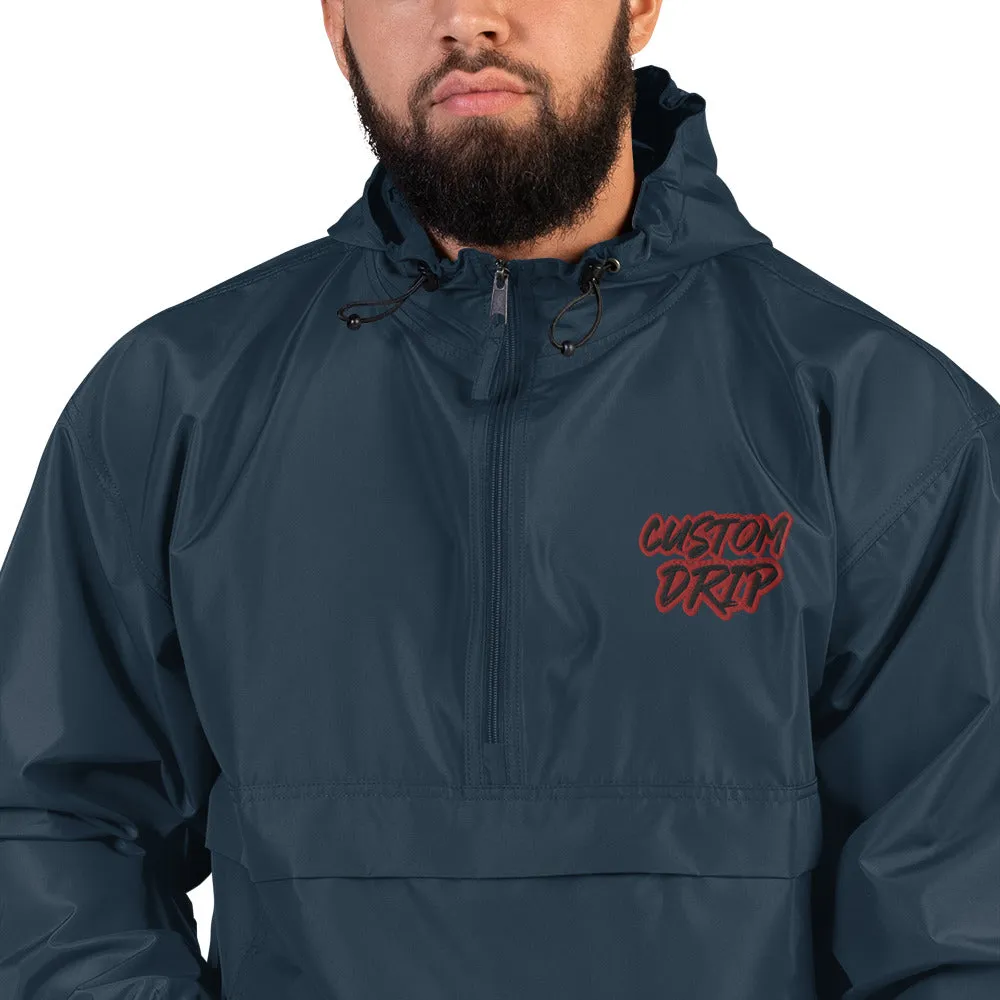 Custom Drip Embroidered Champion Packable Jacket
