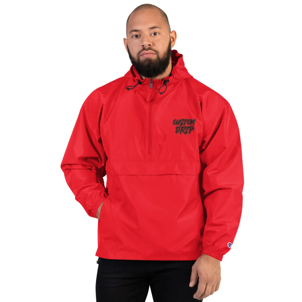 Custom Drip Embroidered Champion Packable Jacket