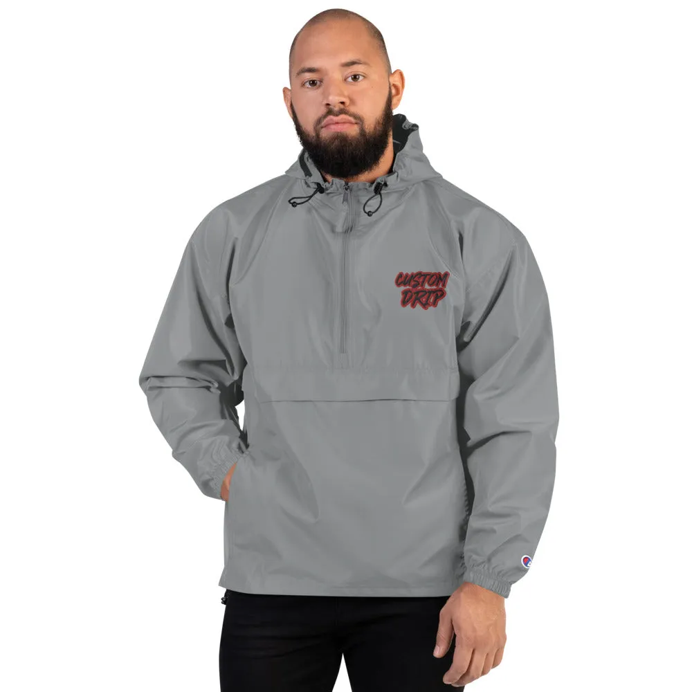 Custom Drip Embroidered Champion Packable Jacket