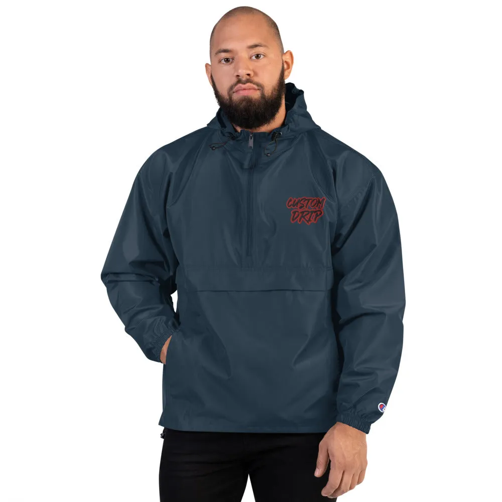 Custom Drip Embroidered Champion Packable Jacket