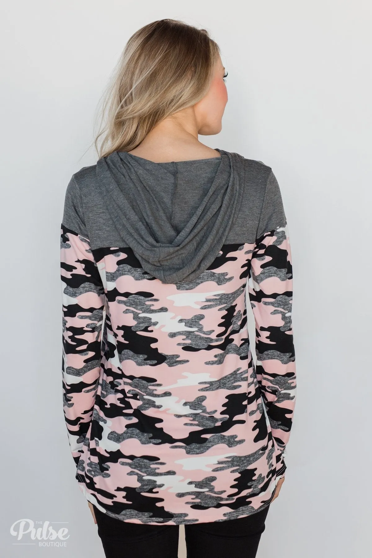 Cute & Camo Lightweight Hoodie - Pink
