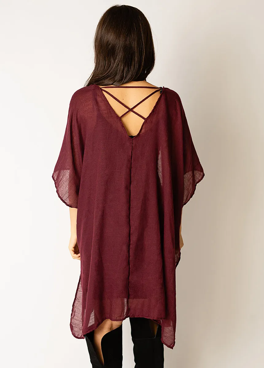 Deidre Duster in Merlot