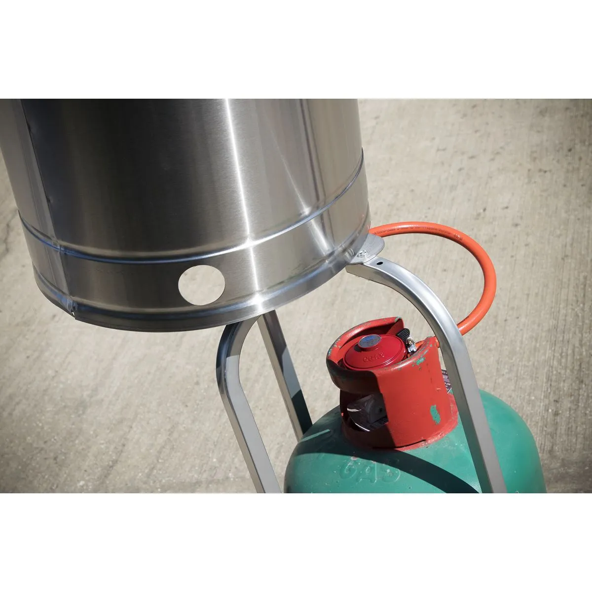 Dellonda 13kW Stainless Steel Commercial Gas Outdoor Garden Patio Heater, Wheels