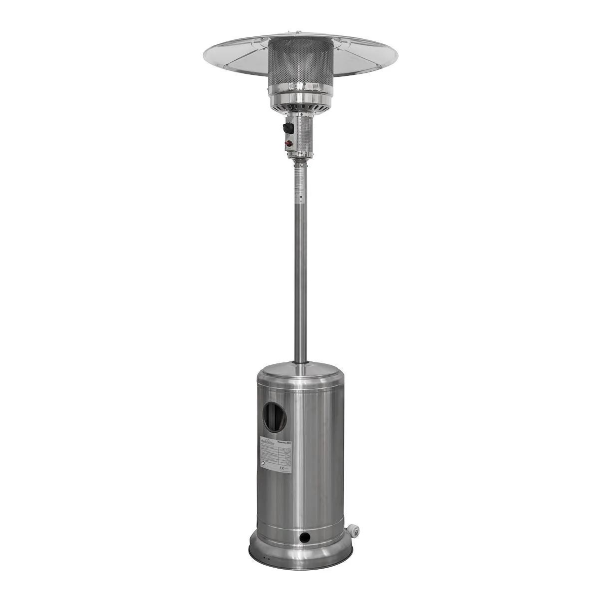 Dellonda 13kW Stainless Steel Commercial Gas Outdoor Garden Patio Heater, Wheels