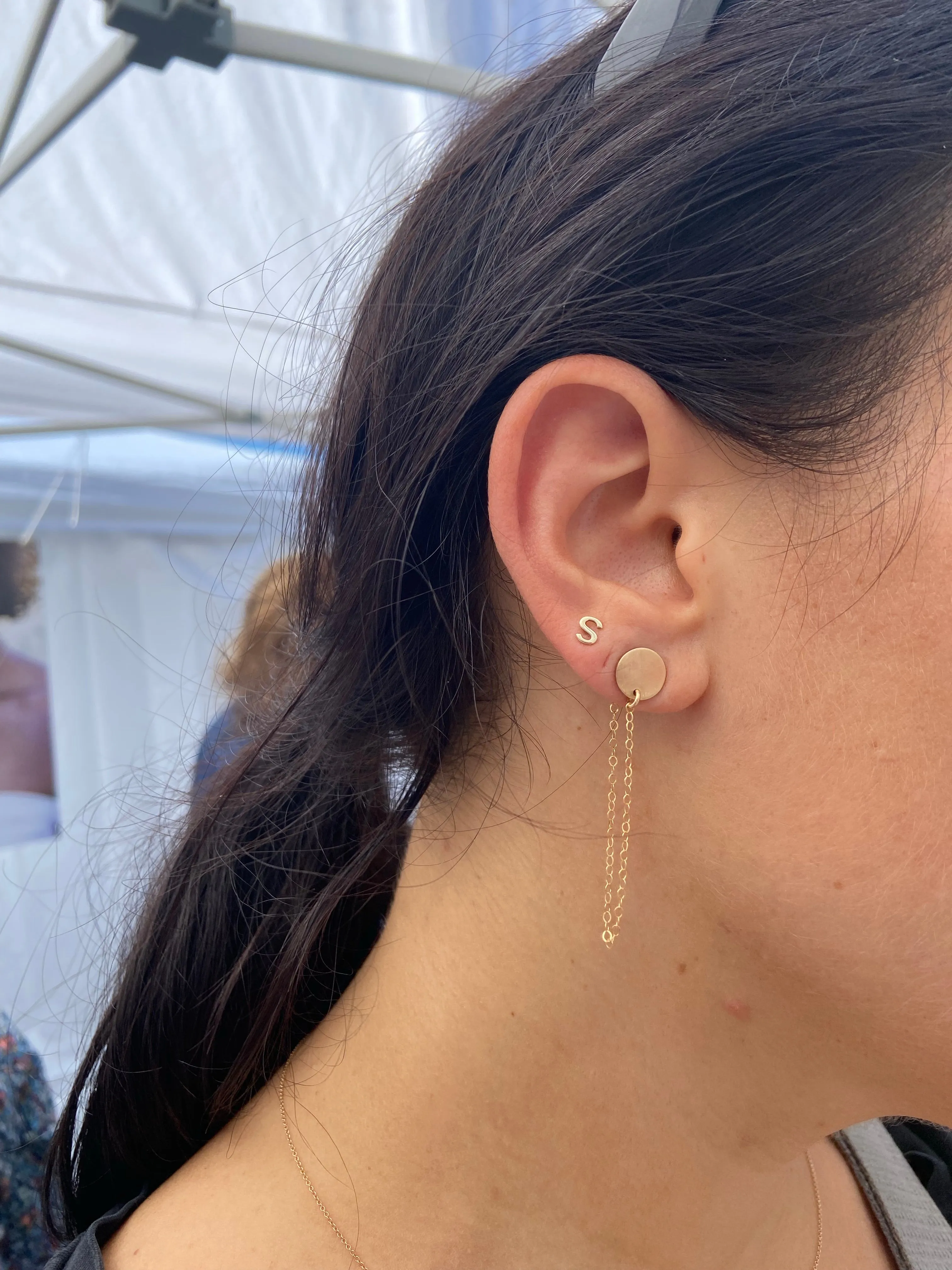 Disc Chain Earrings