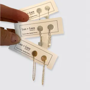 Disc Chain Earrings