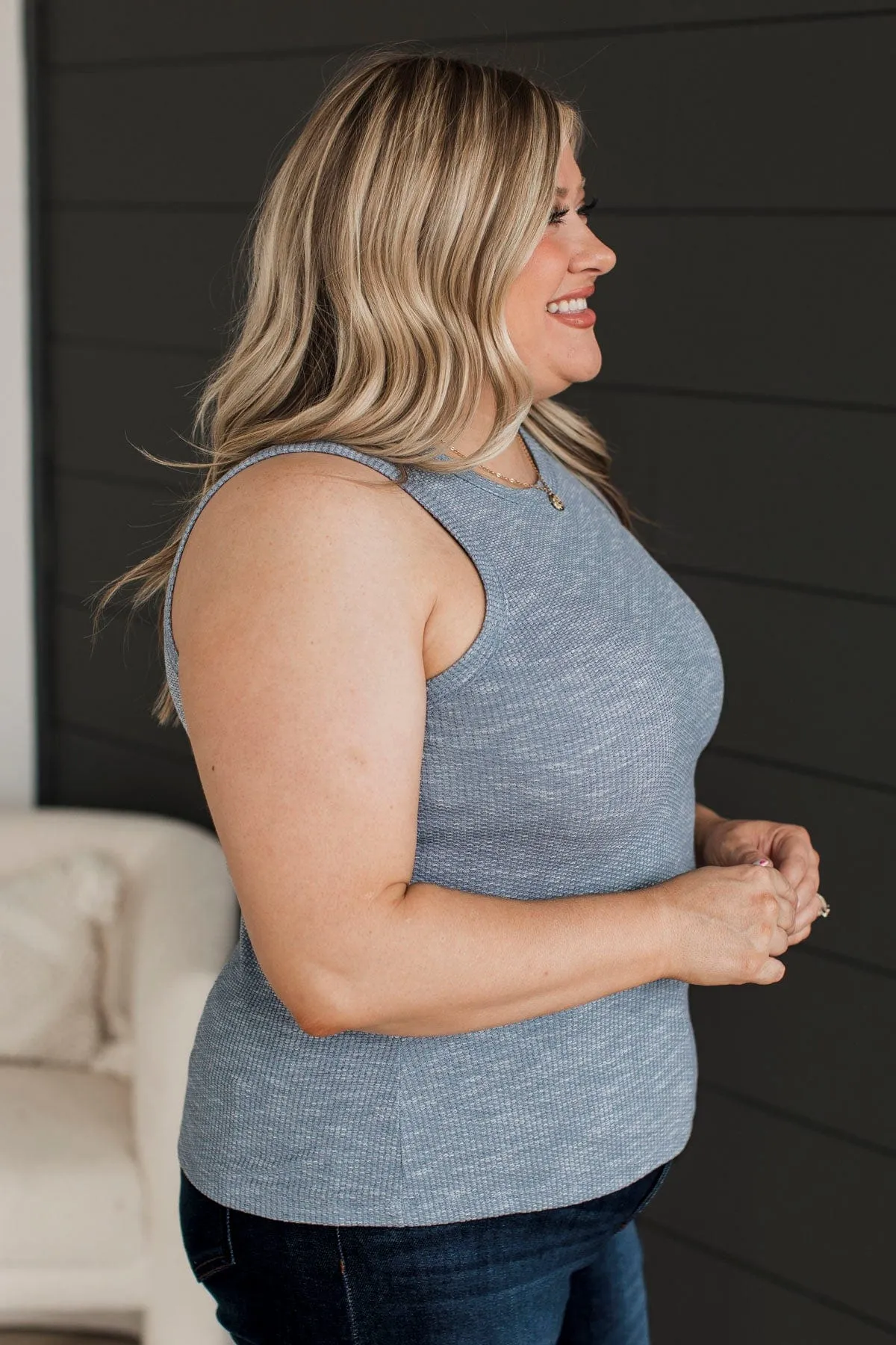 Find Me Again Lightweight Tank Top- Denim