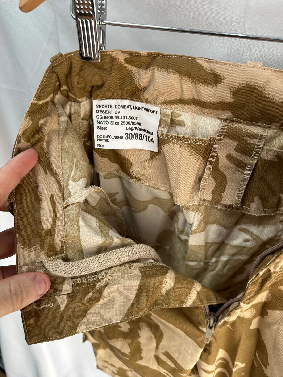 Genuine British Army Desert DPM Lightweight Shorts - Grade 1 - Size 27/84/100