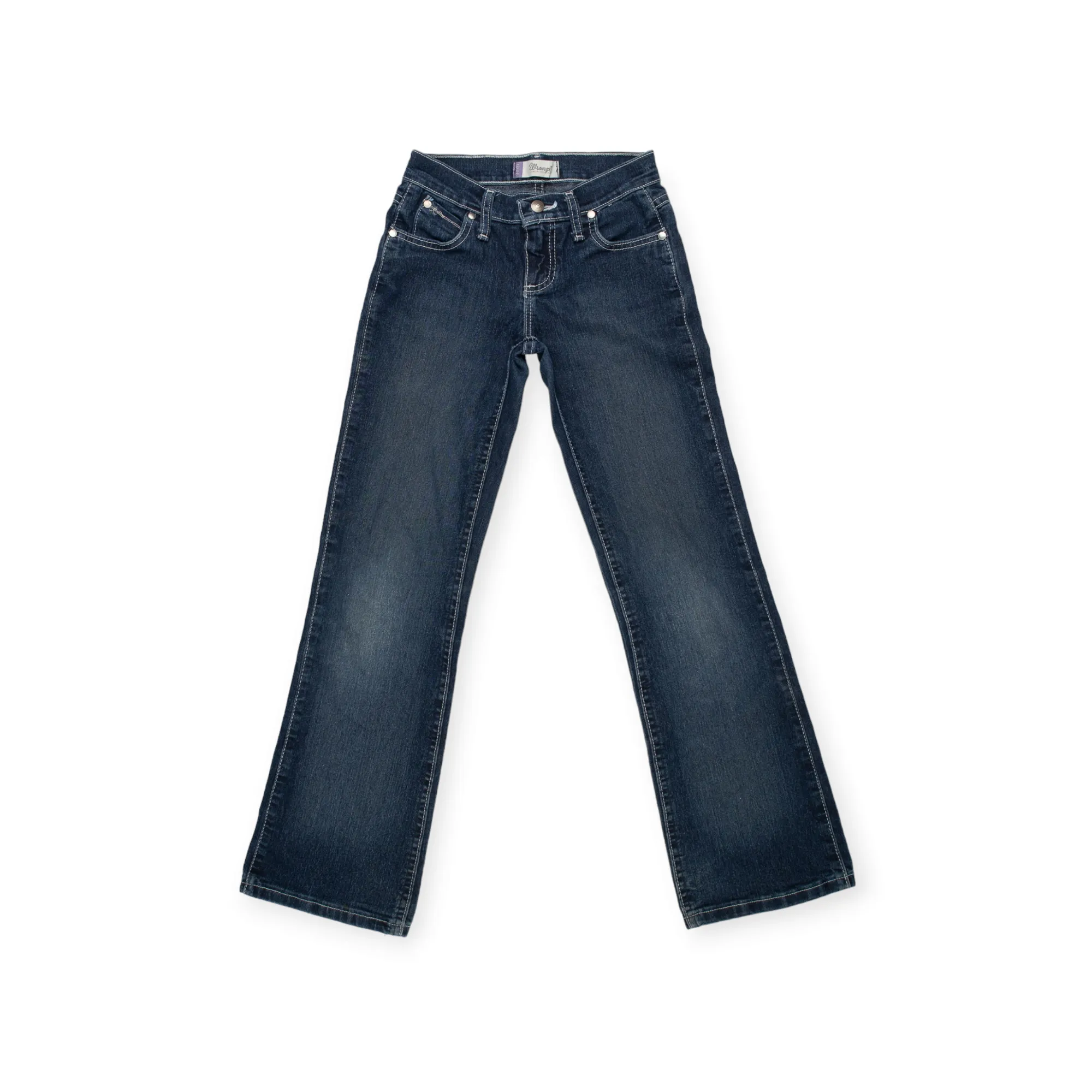 GIRL SIZE 8 YEARS - WRANGLER, 'Q-BABY' Cowgirl Cut Jeans VGUC B55