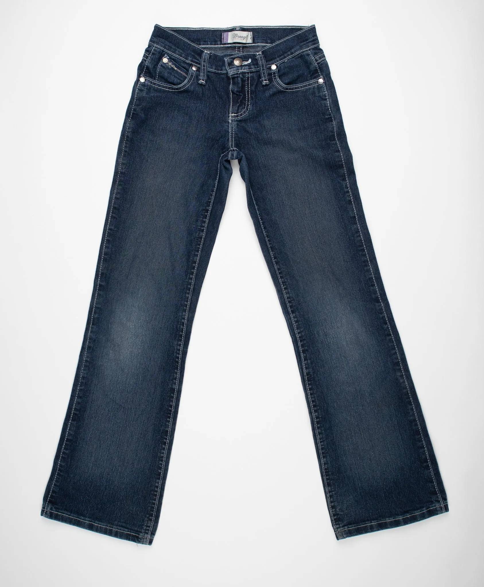 GIRL SIZE 8 YEARS - WRANGLER, 'Q-BABY' Cowgirl Cut Jeans VGUC B55