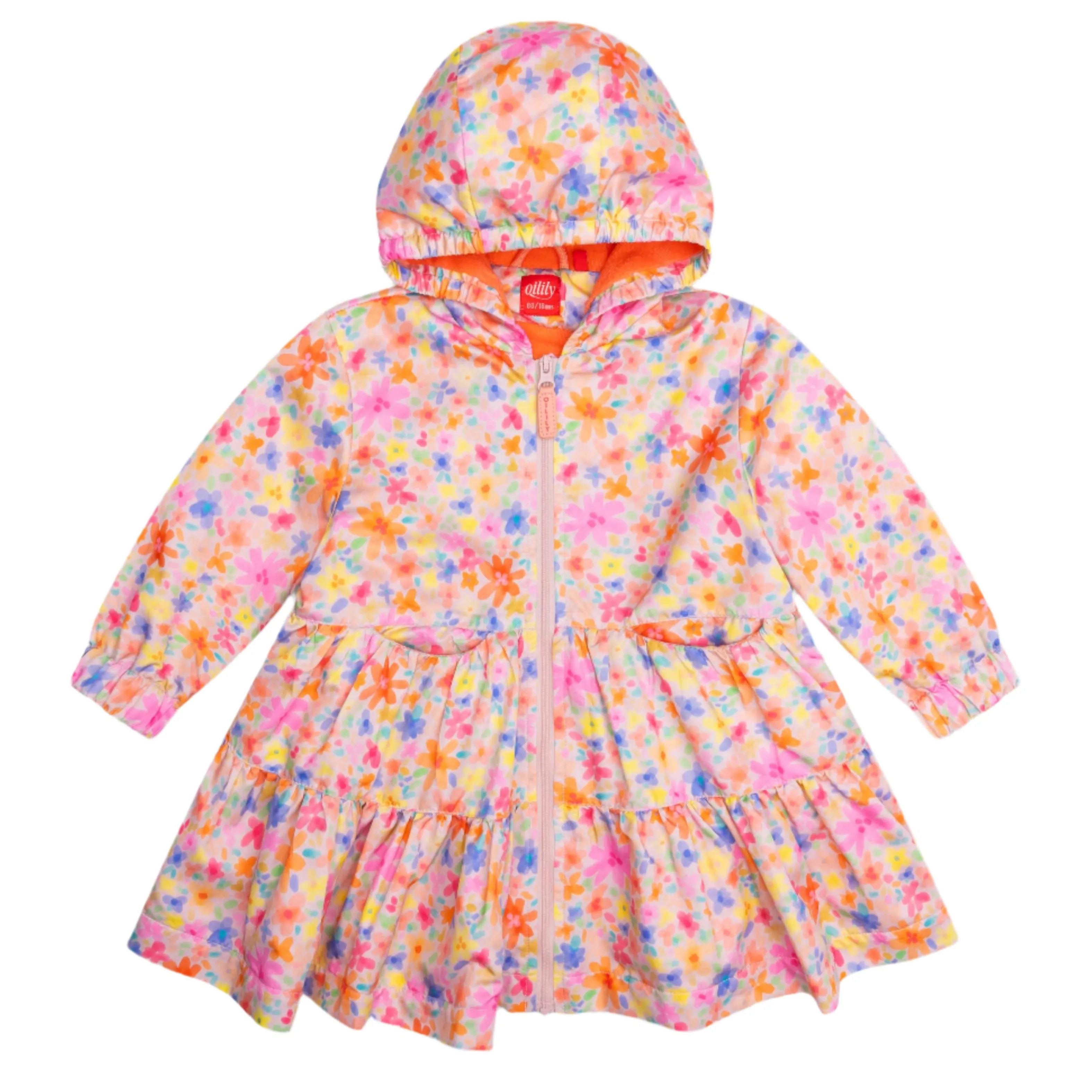 Girls Orange Cantaloupe Coat