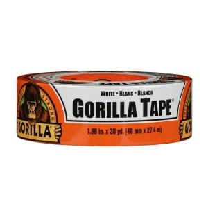 Gorilla Glue White Tape | 30yd | Double Thick Adhesive Tape | Weather Resistant