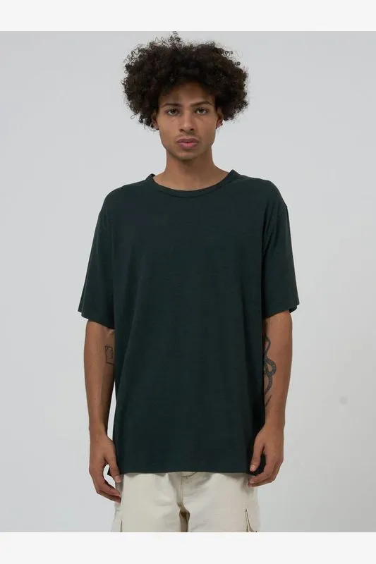 HEMP THRILLS EMBRO LIGHTWEIGHT MERCH FIT TEE - DEEP EMERALD